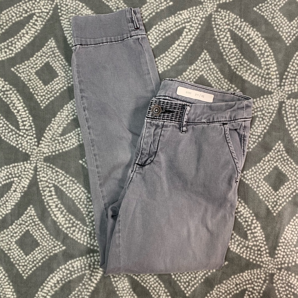 Pilcro and the letterpress stet‎ gray jeans